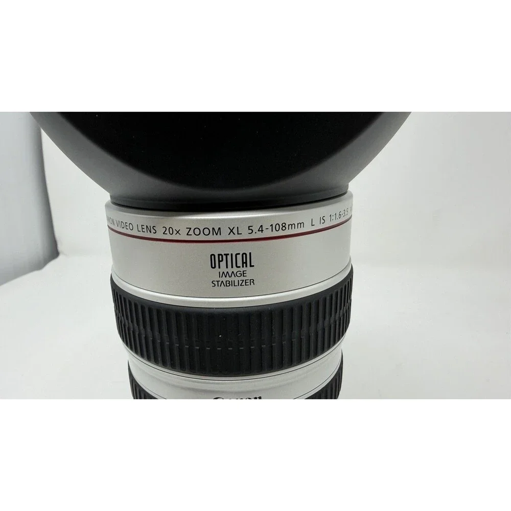 Canon Video Lens 20x Zoom XL 5.4-108mm L IS 1:1.6-3.5 72mm with Hood